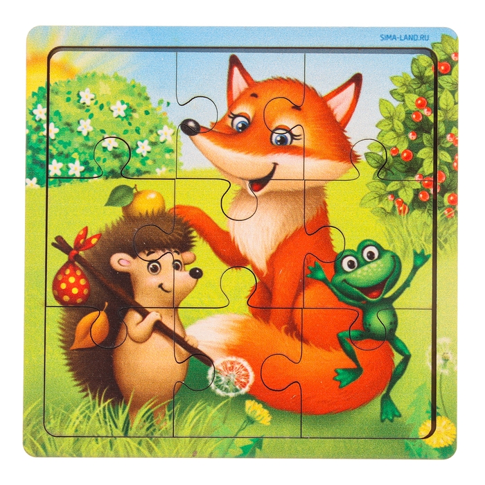 Пазл &laquo;Лесные зверята&raquo;, 9 деталей