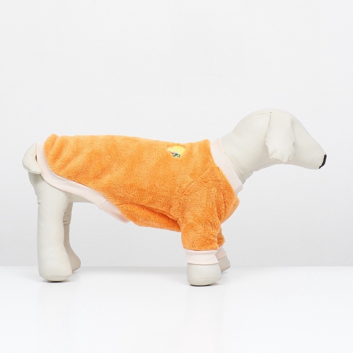 Свитер Свитер "Мандарин", велюр, размер M (ДС 30, ОШ 27, ОГ 40 см), оранжевый