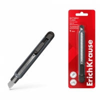 Нож канцелярский 9мм, ErichKrause "Butterfly Classic", с автоматической фиксацией лезвия, серый Нож канцелярский 9мм, ErichKrause "Butterfly Classic", с автоматической фиксацией лезвия, серый