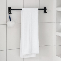 Держатель для полотенец, 4 крючка, 58&times;10&times;7,5 см, цвет чёрный