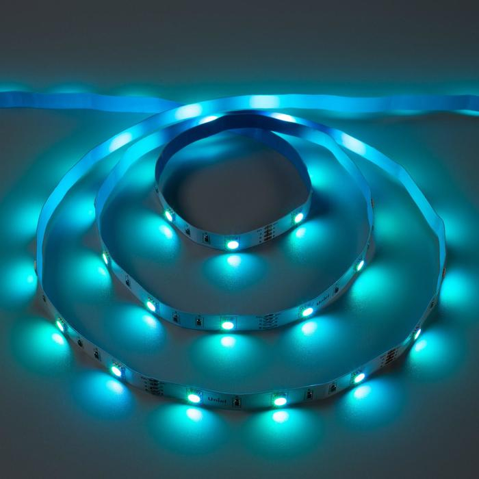Cветодиодная лента Uniel с пультом ДУ, 3 м, IP20, SMD5050, 30 LED/м, 5 В, RGB Cветодиодная лента Uniel с пультом ДУ, 3 м, IP20, SMD5050, 30 LED/м, 5 В, RGB