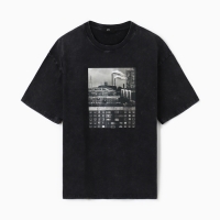 Футболка мужская MIST "Город" из вареного хлопка, цв. черный, р-р L Футболка мужская MIST "Город" из вареного хлопка, цв. черный, р-р L