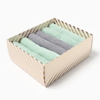 Набор махровых полотенец Этель Mint 30х30 см - 6 шт, 100% хлопок Набор махровых полотенец Этель Mint 30х30 см - 6 шт, 100% хлопок