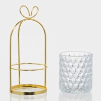 Конфетница стеклянная &laquo;Богема. Бантик&raquo;, 9,5&times;20 см