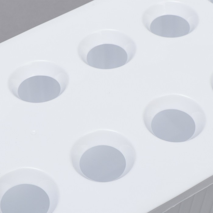 Ящик для выращивания зелёного лука, 29 × 16 × 8,5 см, 2,5 л, 10 лунок, пластик, белый, Greengo Ящик для выращивания зелёного лука, 29 × 16 × 8,5 см, 2,5 л, 10 лунок, пластик, белый, Greengo