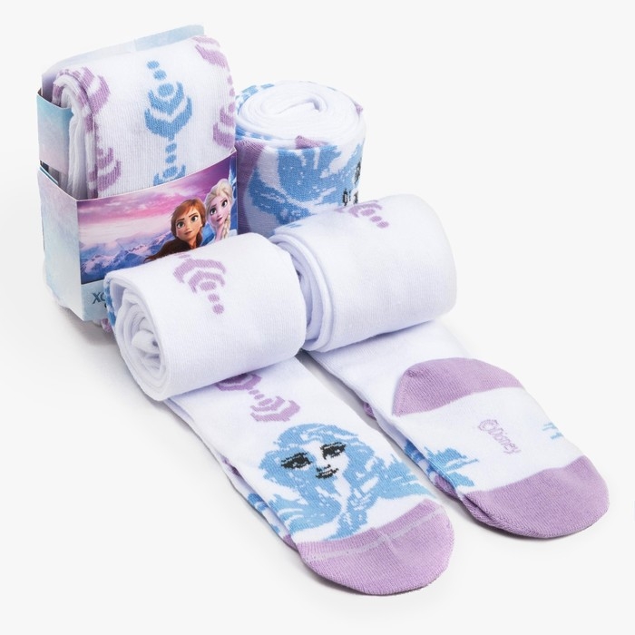 Колготки детские &laquo;Эльза&raquo;, Холодное сердце, рост 116-122 см, цвет белый