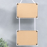 Фоторамка двойная на тесьме  L-3 10х15 см  белый (пластиковый экран)