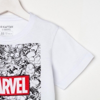 Футболка детская Мстители, рост 110-116, белый