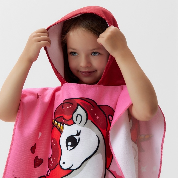 Полотенце-пончо детское LoveLife Полотенце-пончо детское LoveLife "Пони" 60х120 см, 100% пэ, 230 г/м2