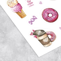 Наклейки детские в стикербуке &laquo;Сладкий&raquo;, 8 листов, 14 х 21 см