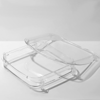 Монетница пластиковая, объемная, с местом для рекламной вставки, 21,5&times;17&times;2 см, цвет прозрачный