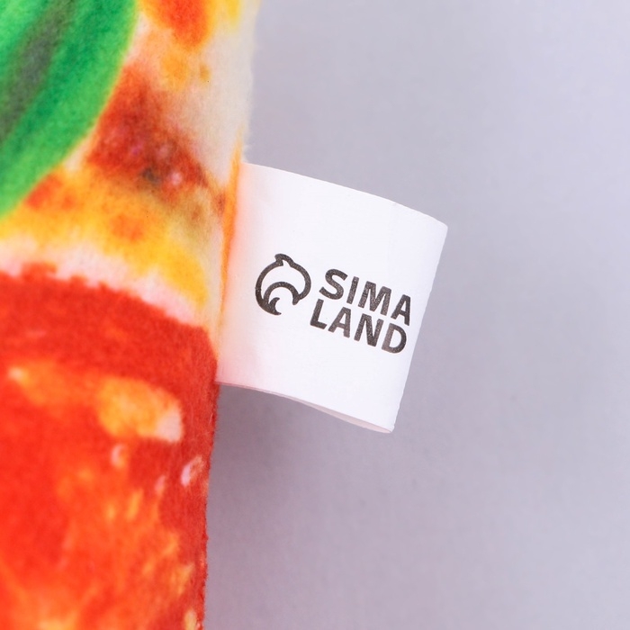 Игрушка для собак с пищалкой &laquo;Пицца&raquo;&lrm; из текстиля, 11,5 х 14 см