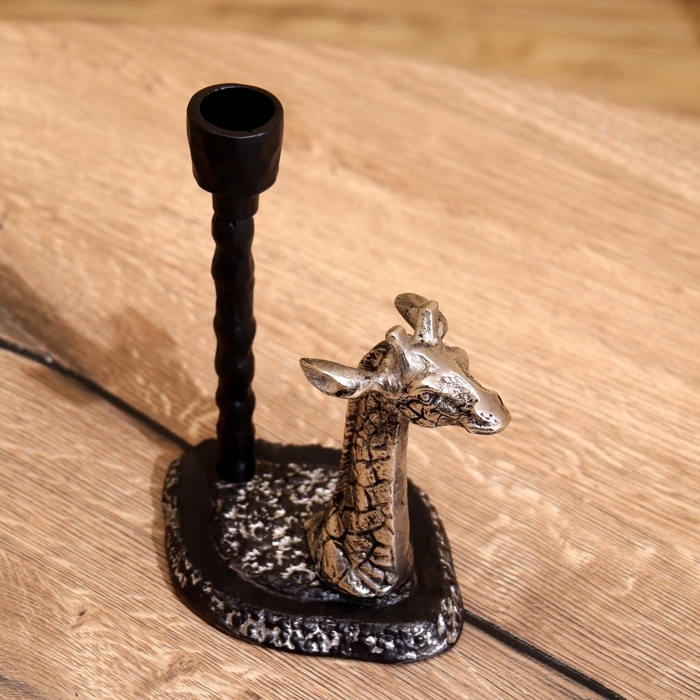 Подсвечник Подсвечник "Жирафик" алюминий 12,5х9,5х26 см
