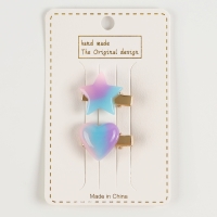 Заколки для волос 2шт, космос Заколки для волос 2шт, космос