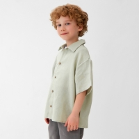 Рубашка для мальчика KAFTAN Linen, р. 30 (98-104), зеленый