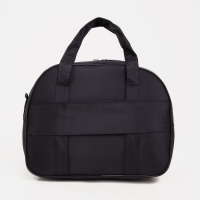 Чемодан малый 37 л (S), с расширением, сумка дорожная на молнии, цвет чёрный