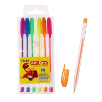 Набор гелевых ручек, 6 цветов, флуоресцентные, в блистере Набор гелевых ручек, 6 цветов, флуоресцентные, в блистере