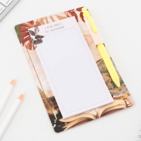 Стикеры с липким слоем, ручка синяя 0.7 мм, шариковая «Золотому учителю», 30 листов Стикеры с липким слоем, ручка синяя 0.7 мм, шариковая «Золотому учителю», 30 листов