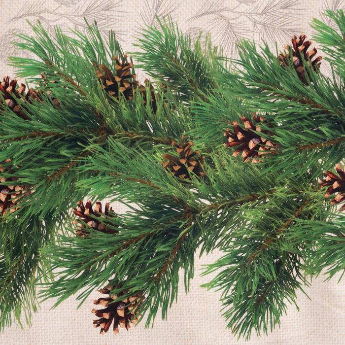 Скатерть "Этель" Еловые ветви 180х148+/- 3см, 100% хлопок, саржа 190 гр/м2