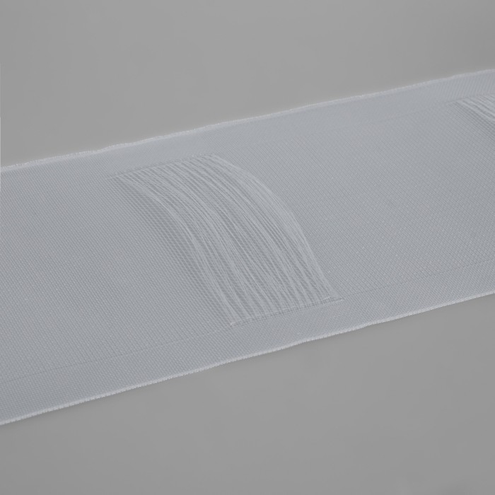 Шторная лента трубная, органза, 10 см, 50 &plusmn; 1 м, цвет прозрачный