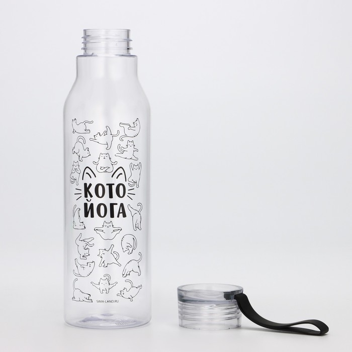 Бутылка для воды &laquo;Кото йога&raquo;, 600 мл