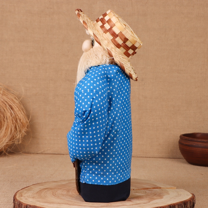 Оберег - домовой "Большой Берендей с копилкой", h = 38 см, микс