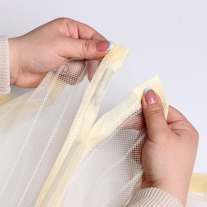 Сетка антимоскитная для дверей, 100 &times; 210 см, на магнитах, цвет бежевый