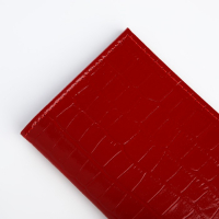 Обложка для паспорта, 5 карманов для карт, крокодил, цвет красный