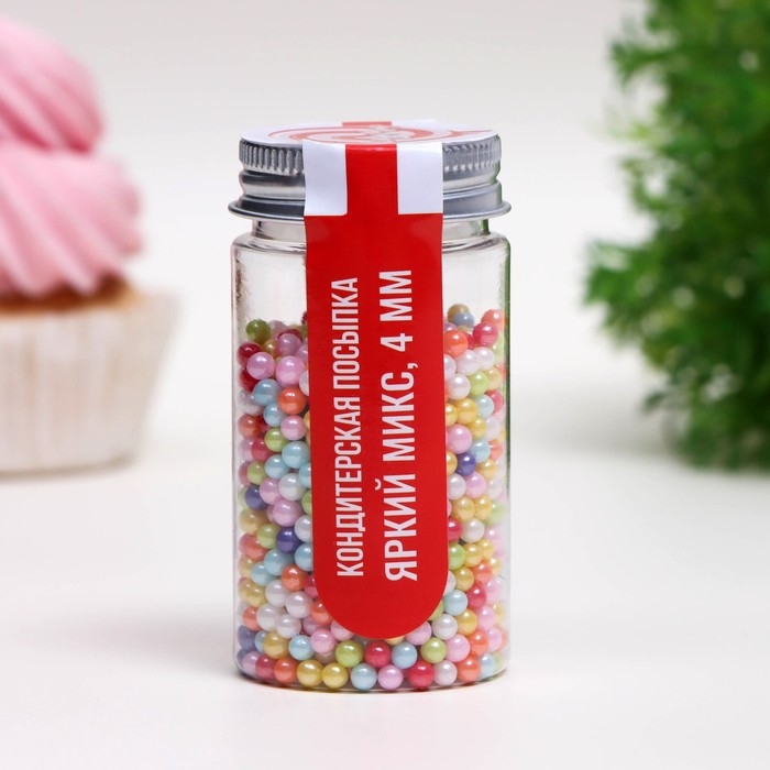 Кондитерская посыпка «Яркий микс», 4 мм, 50 г Кондитерская посыпка «Яркий микс», 4 мм, 50 г