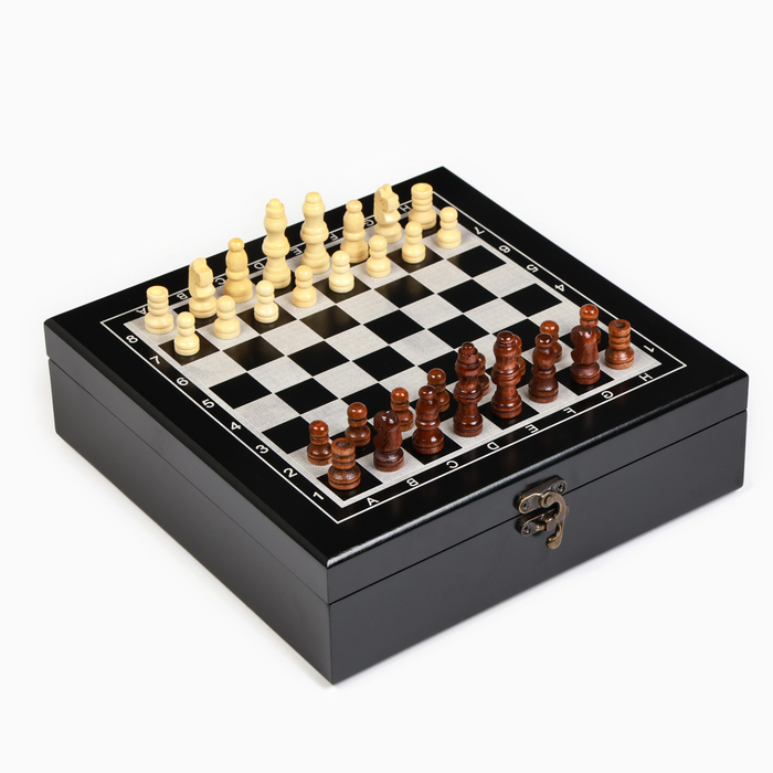 Набор 4 в 1: шахматы, домино, 2 колоды карт, 25 х 25 см Набор 4 в 1: шахматы, домино, 2 колоды карт, 25 х 25 см