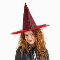 Карнавальная шляпа &laquo;Паутинка&raquo;, р-р. 56-58 см, цвет красный