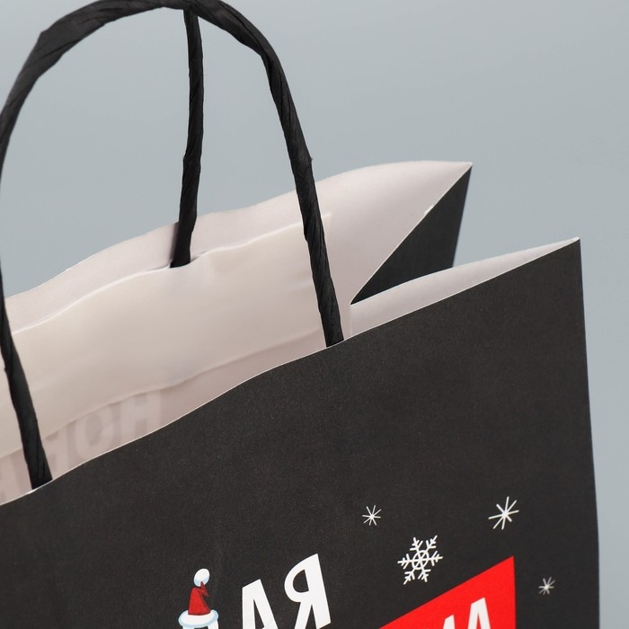 Пакет подарочный новогодний крафтовый «Нервы», 22 х 22 х 11 см, Новый год Пакет подарочный новогодний крафтовый «Нервы», 22 х 22 х 11 см, Новый год