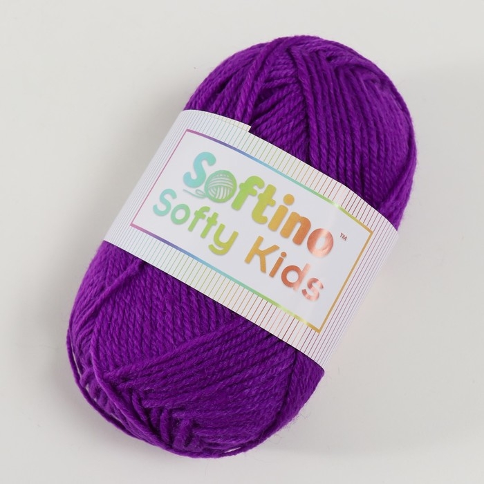 Пряжа 100% акрил "Softy Kids" 90м &plusmn;5м 50 гр цвет 53 фиолетовое вино