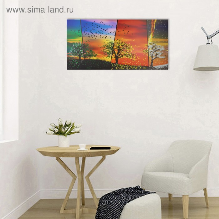 Картина на холсте "Фантазия" 50х100 см