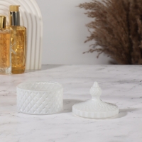 Органайзер для хранения, 1 секция, с крышкой, d = 8,3 &times; 10,5 см, цвет белый