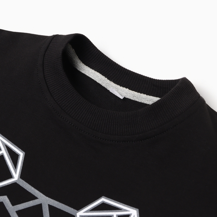 Комплект для мальчика (джемпер, брюки), цвет чёрный, рост 104 см