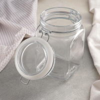 Банка для сыпучих продуктов стеклянная Cremlin, 1,05 л, с крышкой Банка для сыпучих продуктов стеклянная Cremlin, 1,05 л, с крышкой