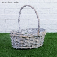 Набор корзин плетёных, ива, 3 шт., серо-бежевый цвет, большие