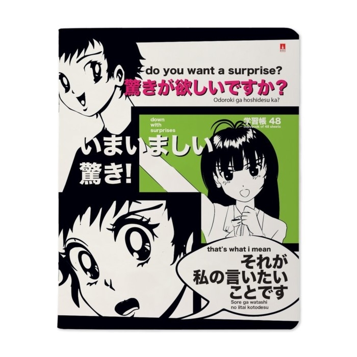 Тетрадь 48 листов в клетку MANGA ANIME, обложка мелованный картон, матовая ламинация, МИКС Тетрадь 48 листов в клетку MANGA ANIME, обложка мелованный картон, матовая ламинация, МИКС