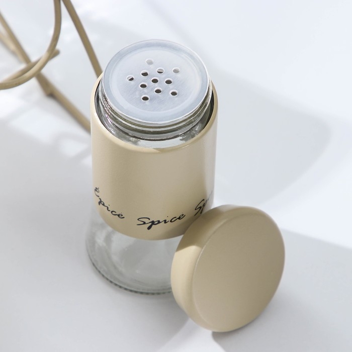 Набор банок стеклянных для сыпучих продуктов «Стиль», 20×16×17 см, на подставке, 6 шт, цвет МИКС Набор банок стеклянных для сыпучих продуктов «Стиль», 20×16×17 см, на подставке, 6 шт, цвет МИКС