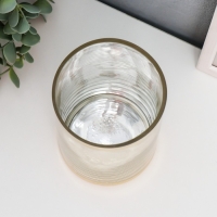 Подсвечник стекло на 1 свечу "Полоски" золото 15х10х10 см Подсвечник стекло на 1 свечу "Полоски" золото 15х10х10 см