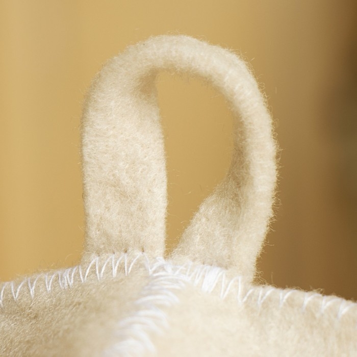 Шапка для бани Шапка для бани "Мужик с бородой самый крутой" с принтом, белая