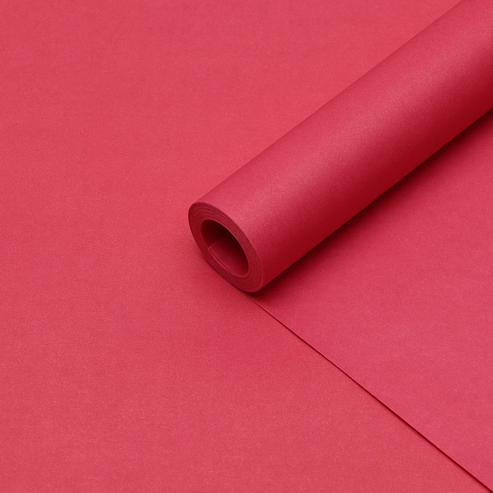 Бумага упаковочная крафт, розовая двусторонняя 0,68 х 10 м Бумага упаковочная крафт, розовая двусторонняя 0,68 х 10 м
