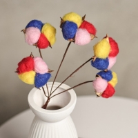 Декор сухоцвет "Хлопок" d-5 см, 30 см,микс набор 5шт Декор сухоцвет "Хлопок" d-5 см, 30 см,микс набор 5шт