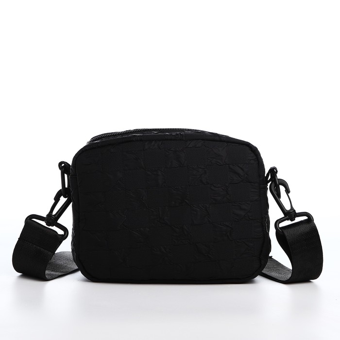 Сумка молодёжная на молнии, цвет чёрный