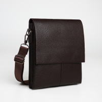 Сумка мужская через плечо TEXTURA, наружный карман, цвет коричневый Сумка мужская через плечо TEXTURA, наружный карман, цвет коричневый