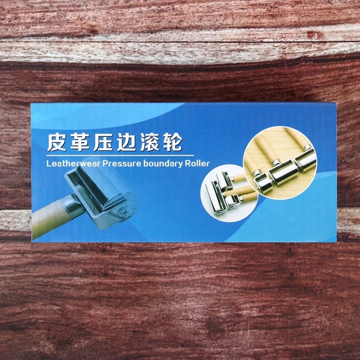 Роллер для клеевых работ с кожей, 16,5 &times; 6 см, цвет серебряный