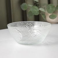 Набор стеклянных салатников на подставке &laquo;Вирго&raquo;, 330 мл, d=12,5 см, 6 шт