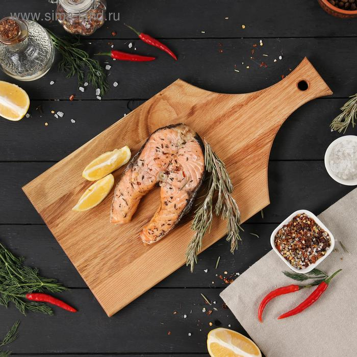 Доска разделочная с прямой ручкой Magistro, 39&times;19,5&times;1,5 см, дуб