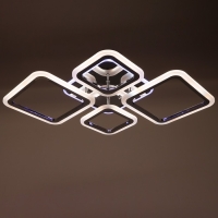 Люстра светодиодная Квадро 90Вт LED RGB 2700-4200К хром 78х48х15см